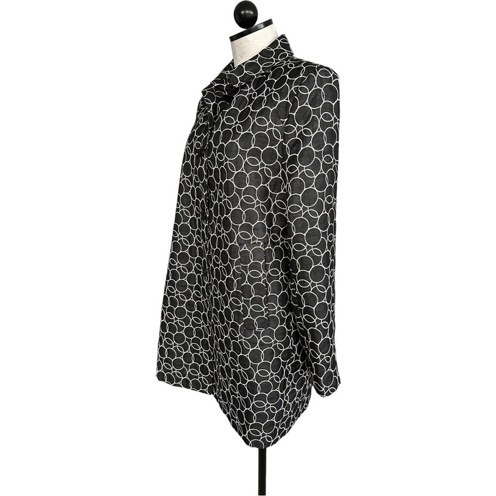 Calvin Klein Geometric Circles Button Front Coat Lined in Pink Size Medium - Picture 5 of 14